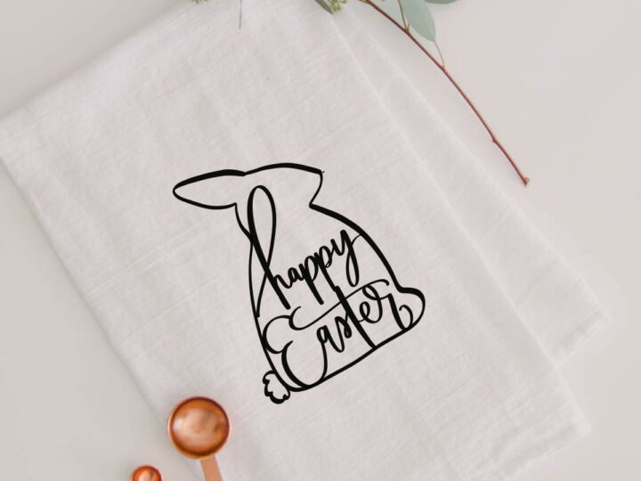Image for Handlettered Free Easter Bunny SVG