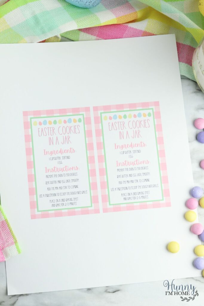 Easter cookies gift tag