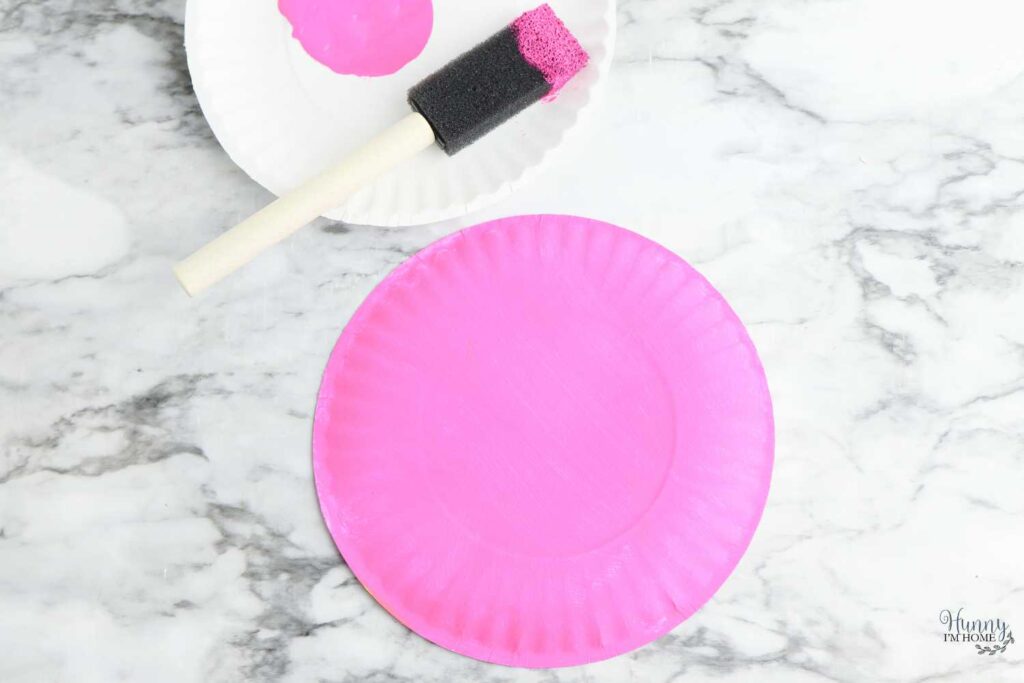 pink paper plate
