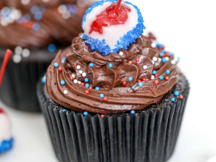 Image for 4th of July Cherry Bomb Cupcakes