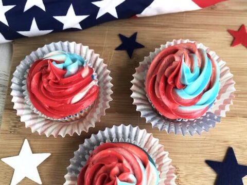 Image for Red White & Blue Swirl Cupcakes