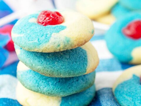 Image for Red, White and Blue Cherry Almond Sugar Cookies