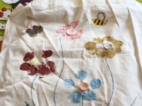 Image for Cork Printed Flower Tote Bag