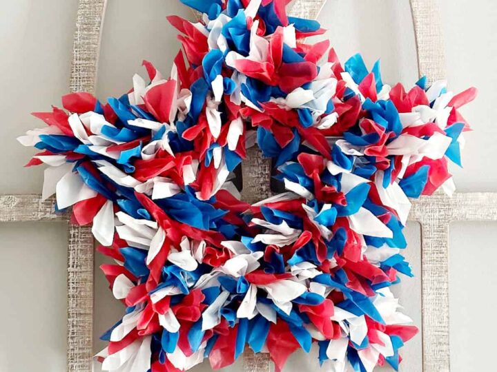 Image for Show Your Patriotism With A Fun Red, White and Blue Wreath