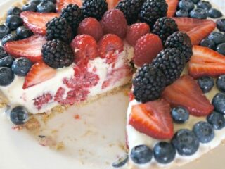 Image for Easy Frozen Mixed Berry Custard Pie Recipe