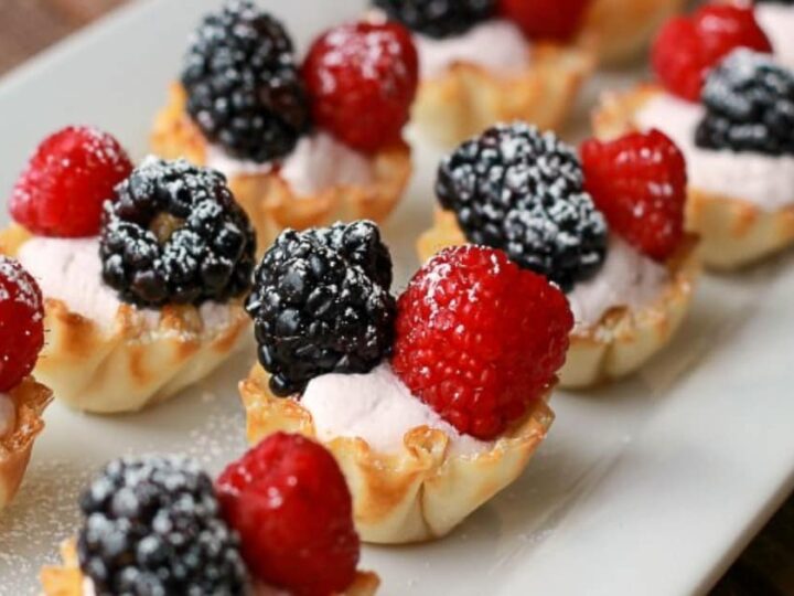 Image for Red White and Blue Berry Tartlets Recipe