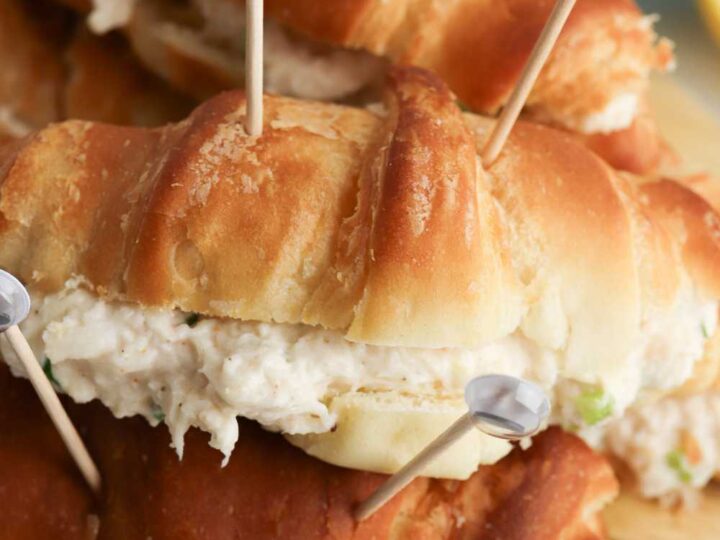 diy crab croissant sandwiches