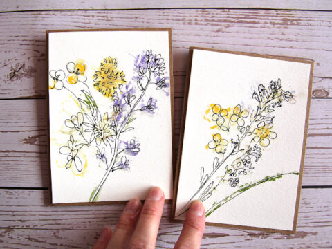 Image for Easy Nature Craft: Hammered Flower Greeting Cards