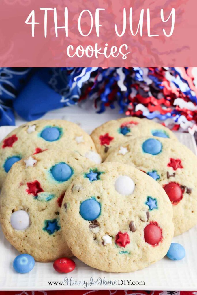 4th of july m and m cookies