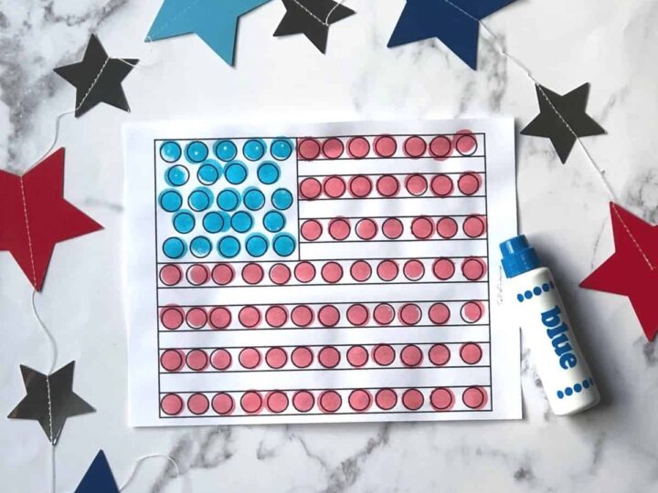 Image for American Flag Dot Marker Printable 