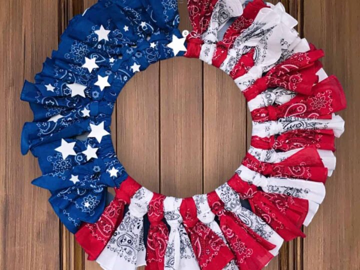 Image for How to Make a Patriotic Bandana Wreath