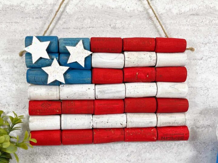 Image for Patriotic Flag Wine Cork Craft DIY