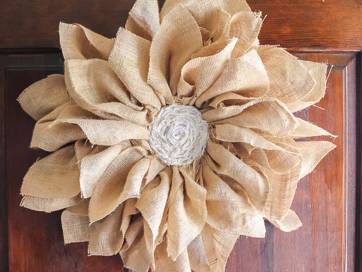 Image for DIY Flower Wreath Made From Burlap