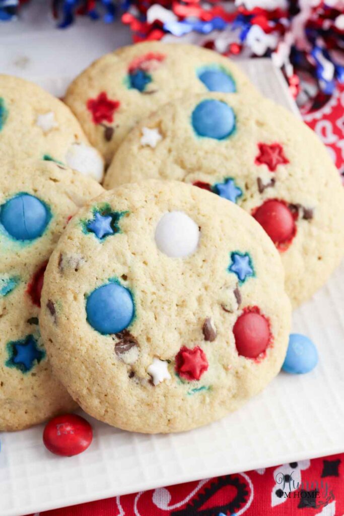 patriotic m and m cookies