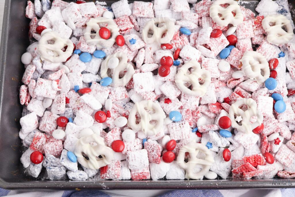 red white and blue muddy buddies