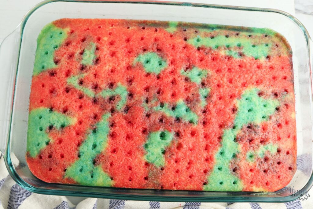 red white and blue poke cake
