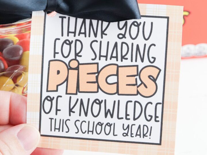 reeses pieces gift tag for teachers