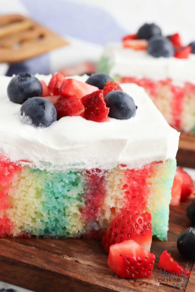 strawberry blueberry poke cake