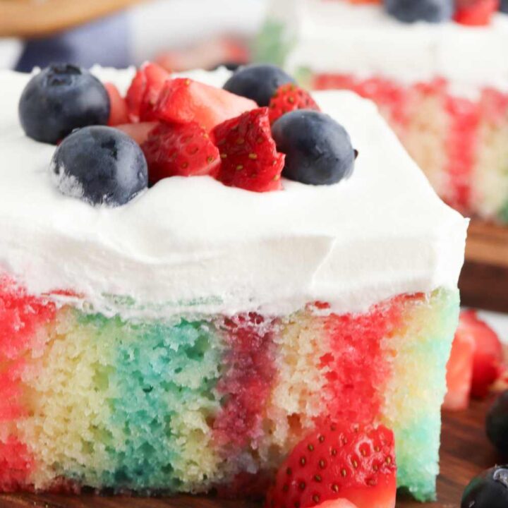 strawberry blueberry poke cake