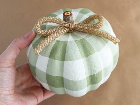 Image for How to Paint Buffalo Plaid Dollar Tree Foam Pumpkins