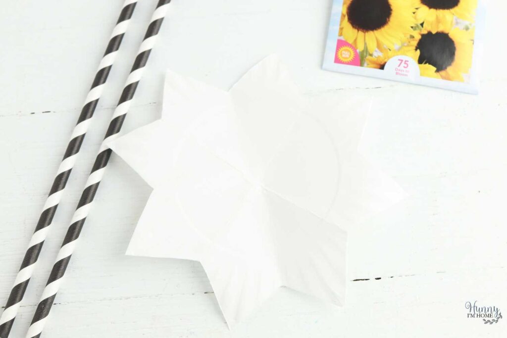 diy sunflower paper plate