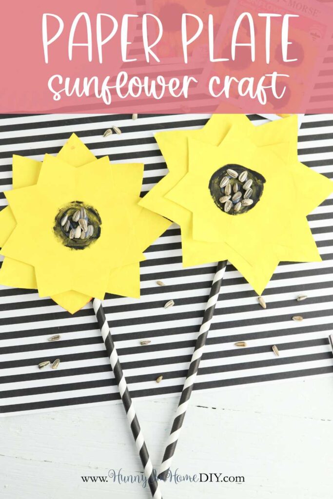 paper plate sunflower craft for kids