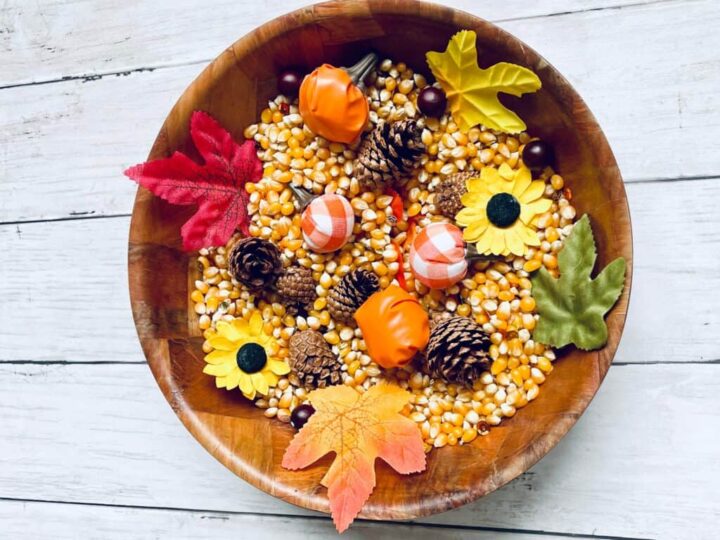 Image for DIY Fun Fall Themed Popcorn Sensory Bin for Toddlers