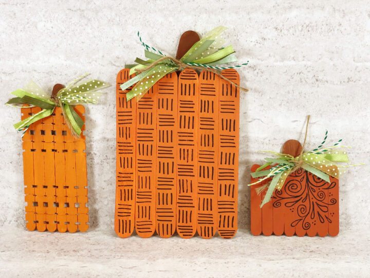 Image for Popsicle Stick Pumpkin Craft