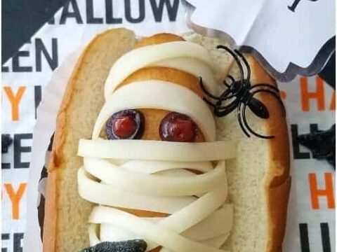 Image for 4-Ingredient Halloween Mummy Coffin Corn Dogs