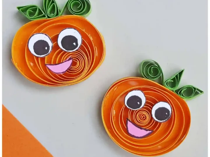 Image for Quilled Pumpkin Halloween Craft for Kids 
