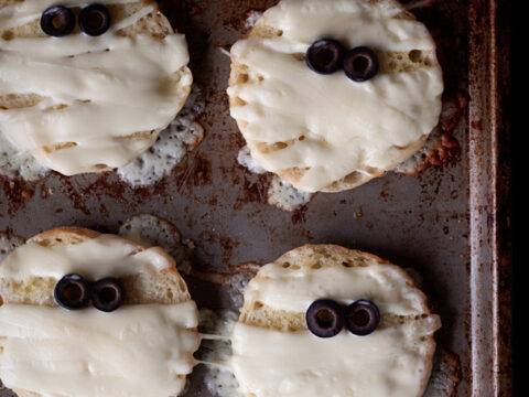 Image for Garlic Cheese English Muffin Mummies