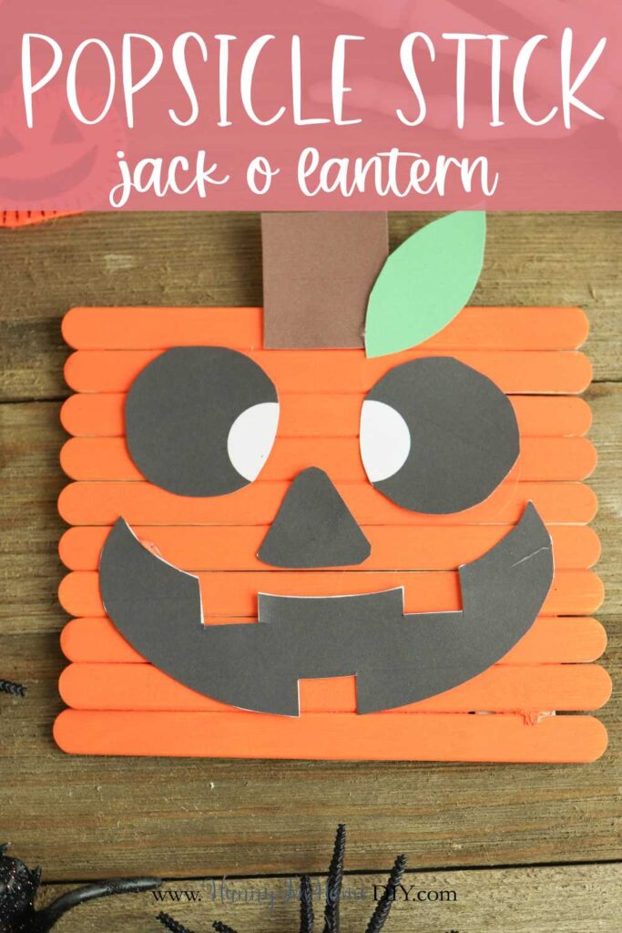 how to make a popsicle stick jack o lantern