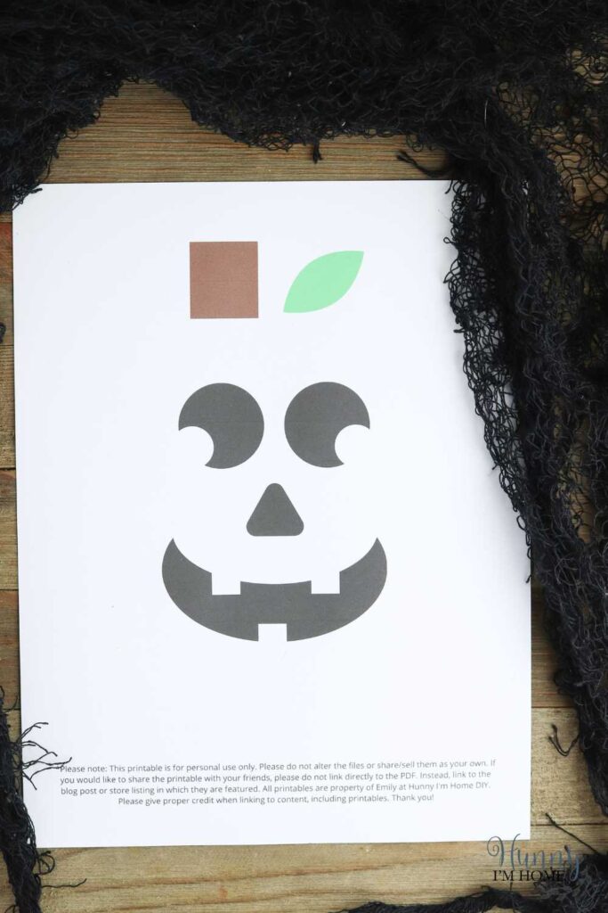 jack o lantern face template