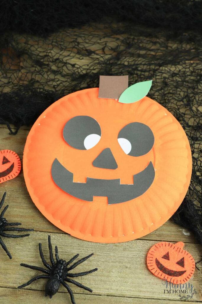 jack o lantern paper plate