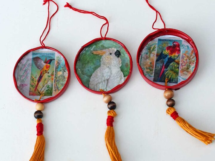 Image for Easy DIY Picture Jar Lid Ornaments For Christmas