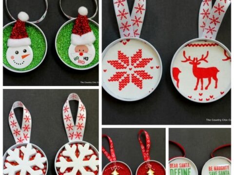 Image for 5 Mason Jar Lid Ornaments