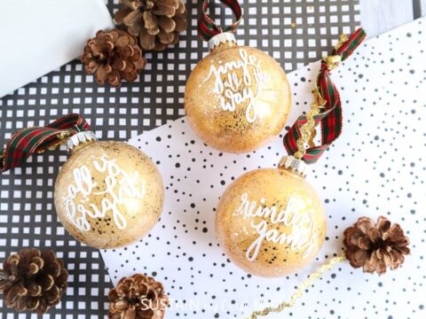 Image for DIY Glittering Gold Painted Glass Ornaments