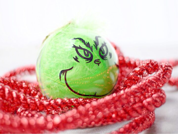 Image for DIY Grinch Ornaments {+FREE Grinch Face SVG File!}