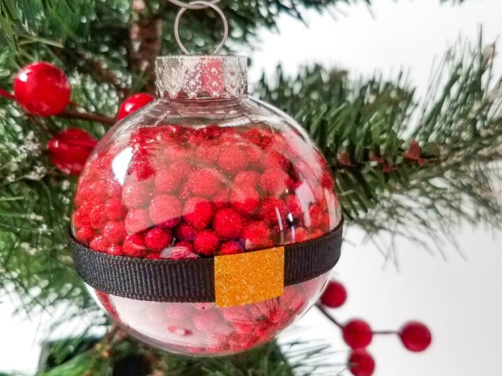 Image for Cute and Easy Santa Ball Ornament Craft