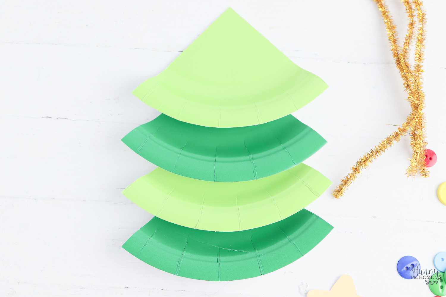 Cute Paper Plate Christmas Tree Craft for Kids