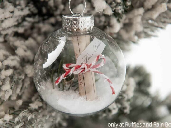 Image for Easy Letter to Santa Ornament with Free Printable