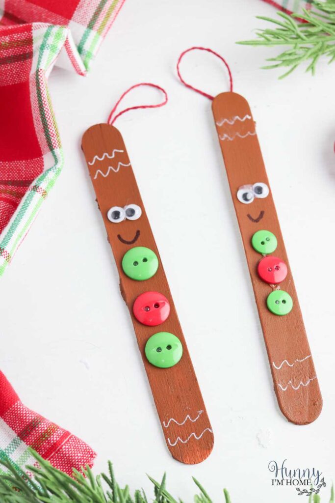 how to make a popsicle stick gingerbread man