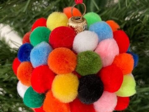 Image for Pom Pom Christmas Bauble Upcycle