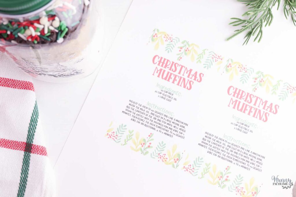 christmas muffins gift tag