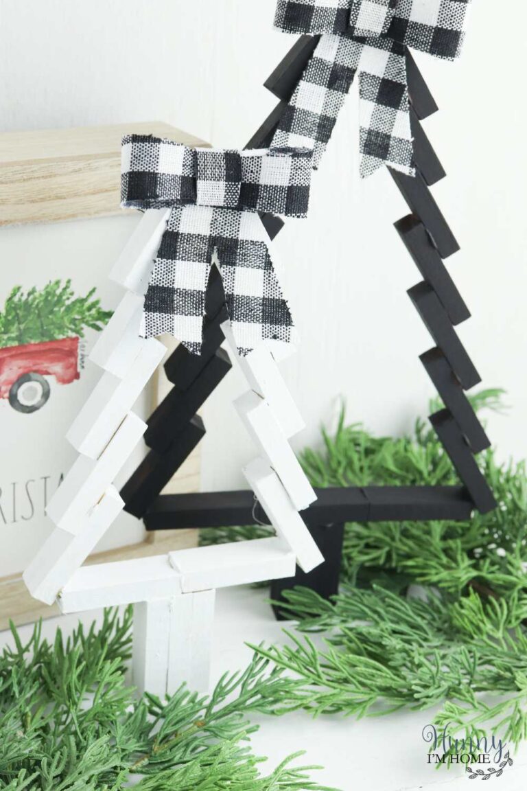 Farmhouse Style Dollar Tree Jenga Block Christmas Tree