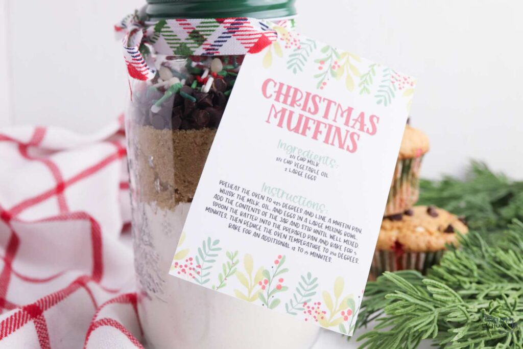 muffins in a jar gift tag