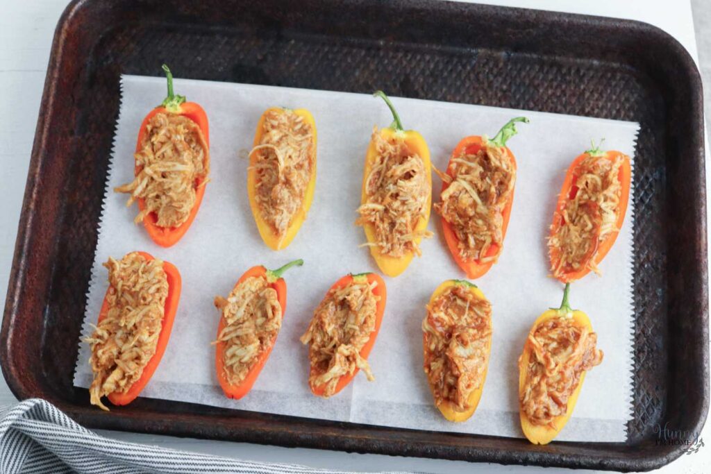 BBQ chicken stuffed peppers