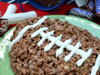 Image for SNICKERS Rice Crispy Treat Football Recipe for Game Day