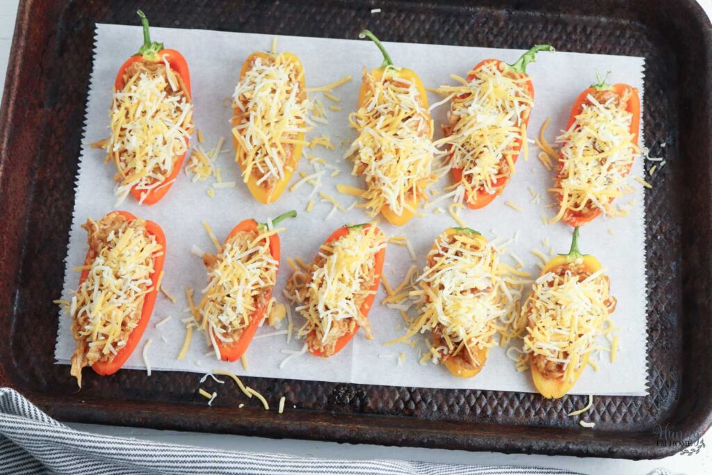 baked BBQ peppers