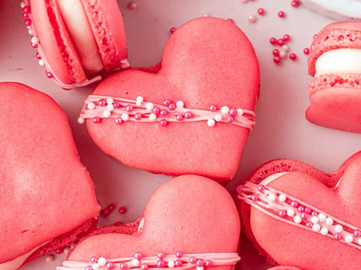 Image for Heart Macarons with Vanilla Buttercream & Free Template!